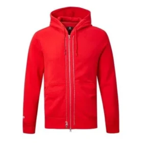 Tam Fermuarlı Kapüşonlu Sweatshirt Asya Bedenleri “Red”