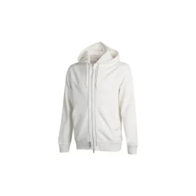 Tam Fermuarlı Spor Günlük Kapüşonlu Gömlekler Unisex Beyaz