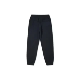 Tek Renk Bağcıklı Ayak Spor Pantolonları/Jogger Pantolonlar Koyu Siyah