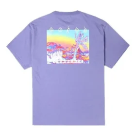 Ters Çöl Grafik Tişört Asya Bedenleri “Slate Lilac”