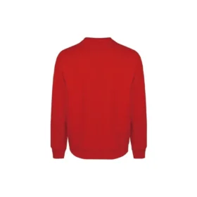 Unisex Logo Baskılı Yuvarlak Yaka Sweatshirt Kırmızı