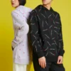 V Day Kapüşonlu Sweatshirt Asya Bedenleri “Mor”
