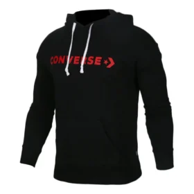 Wordmark Büyük Logolu Kapüşonlu Sweatshirt Asya Bedenleri “Siyah” Wordmark Büyük Logolu Kapüşonlu Sweatshirt Asya Bedenleri “Siyah”