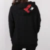Wordmark Büyük Logolu Kapüşonlu Sweatshirt Asya Bedenleri “Siyah”
