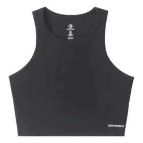 Wordmark Örgü Tank Top Asya Bedenleri “Siyah”