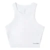 Yüksek Yakalı Örgü Tank Top Asya Bedenleri “Beyaz”