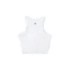 Yüksek Yakalı Örgü Tank Top Asya Bedenleri “Beyaz”