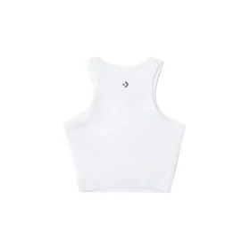 Yüksek Yakalı Örgü Tank Top Asya Bedenleri “Beyaz”