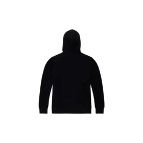 Yıldızlı Chevron Desenli Tam Fermuarlı Kapüşonlu Sweatshirt – Asya Bedenleri “Siyah”