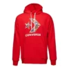 Yıldızlı Chevron Kapüşonlu Sweatshirt Asya Bedenleri “Kırmızı”