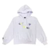 Zincir Dikişli Kapüşonlu Sweatshirt Asya Bedenleri “Açık Mor”