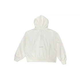 Zincir Dikişli Kapüşonlu Sweatshirt Asya Bedenleri “Bej”